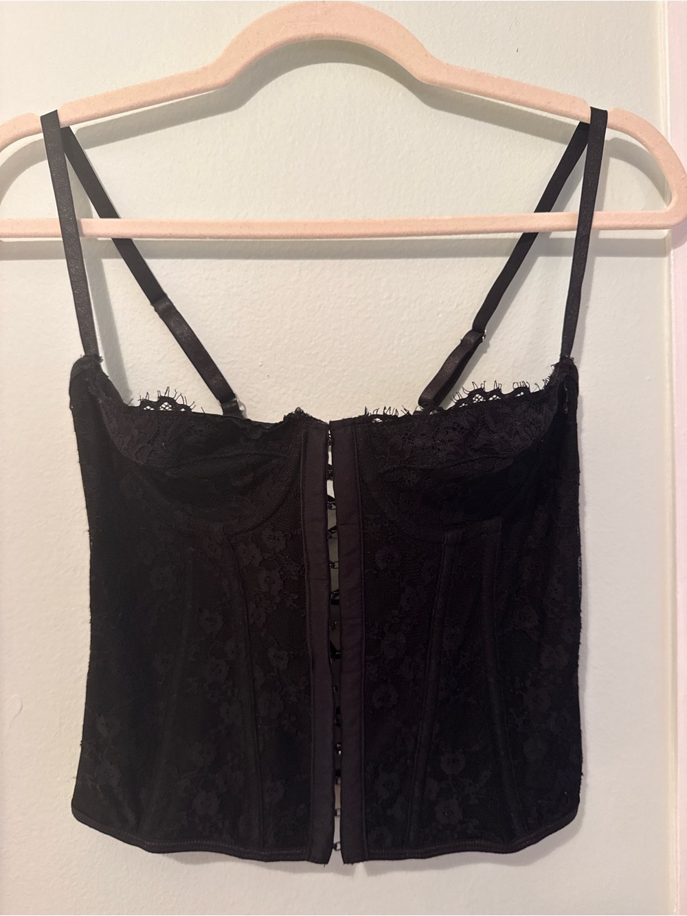 SHEIN Black Lace Bustier Corset Top